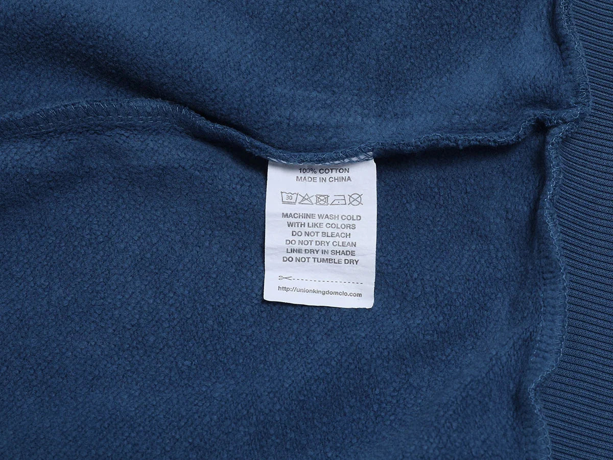 480 GSM BOXY CROPPED FIT 'WASHED BLUE' ZIP-UP HOODIE