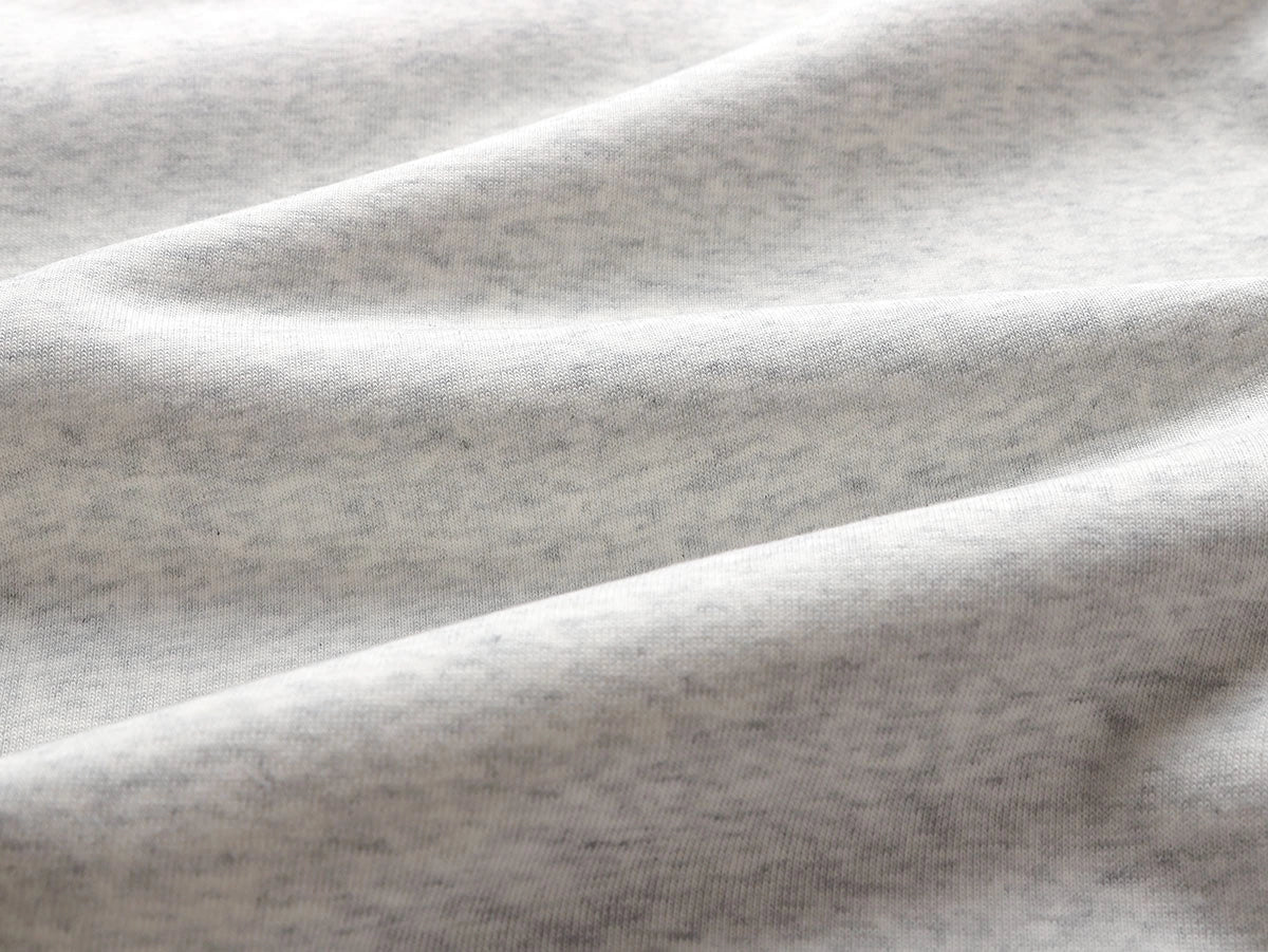 500 GSM BOXY CROPPED 'LIGHT FLOWER GRAY' HOODIE