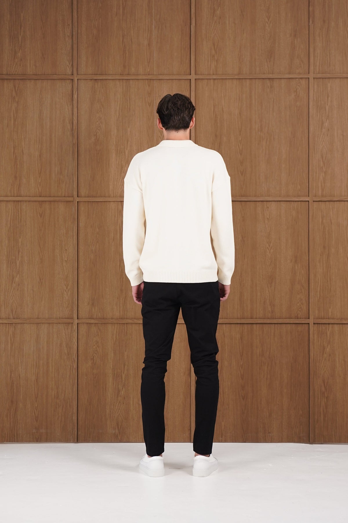 Capo Button LS Polo Shirt - Cream