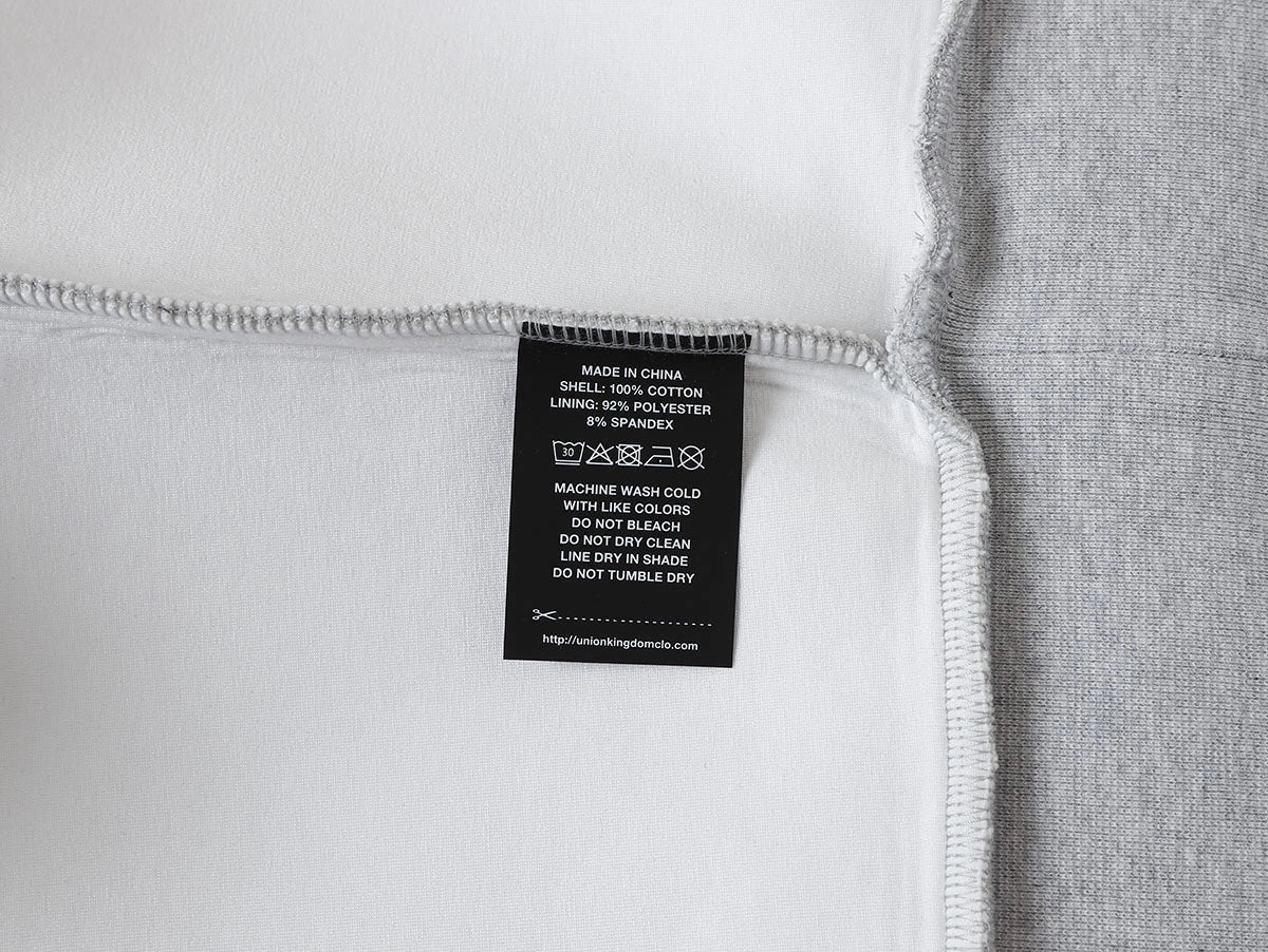 630 GSM BOXY CROPPED FIT QUARTER-ZIP 'FLOWER GRAY' SWEATER