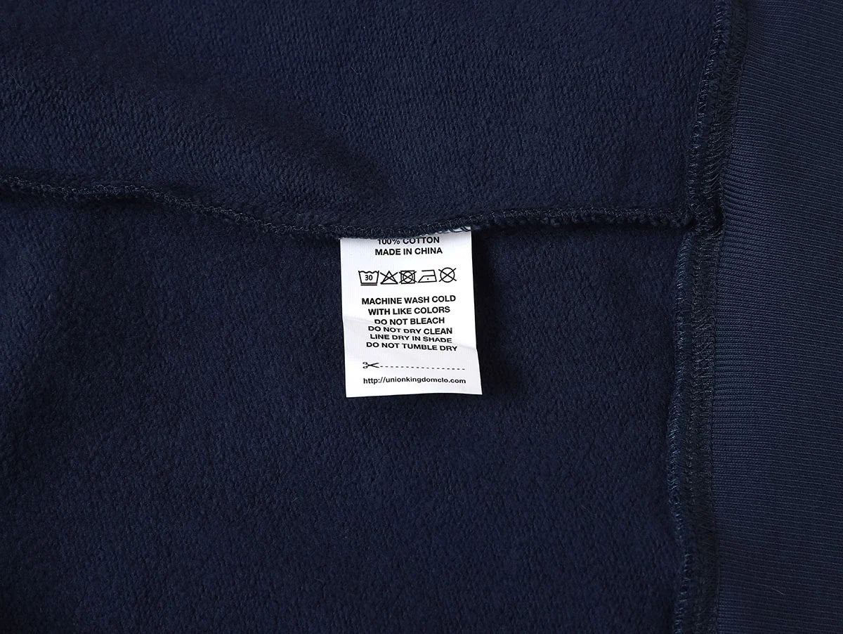 480 GSM FLEECE CROPPED FIT 'NAVY BLUE' ZIP-UP HOODIE