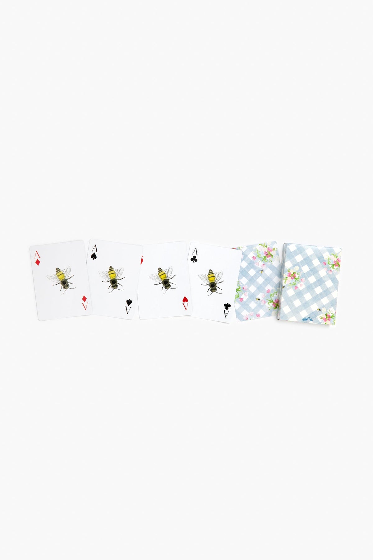 Bumble Bee Gingham Playing Cards