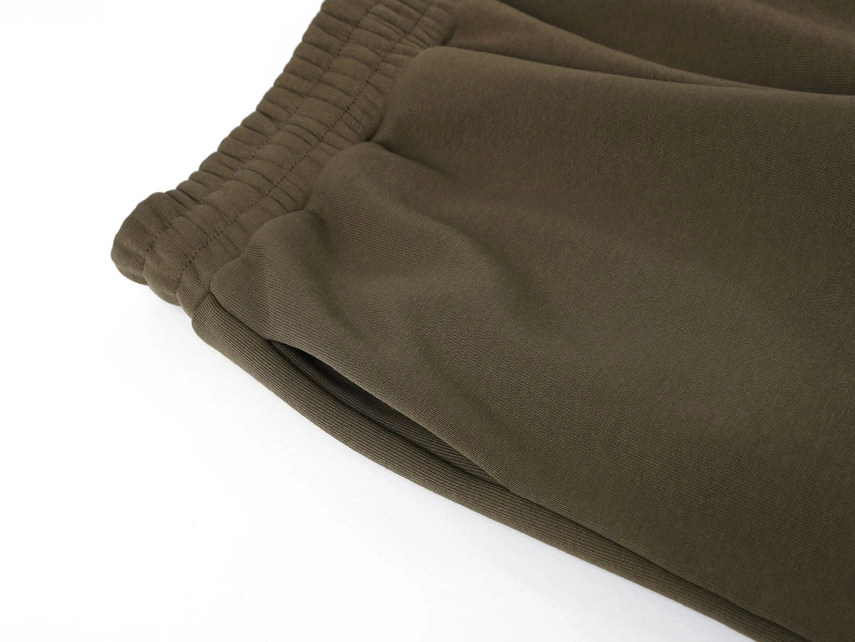 500 GSM LOOSE FIT WIDE LEG 'OLIVE' SWEATPANTS