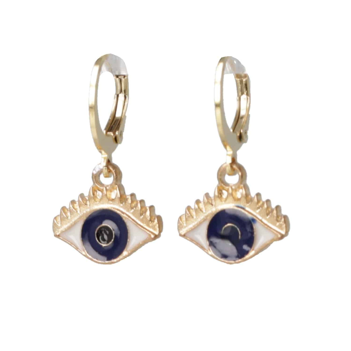 Small Eye Hoop Earrings