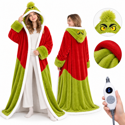 🔥 Cozy Wearable Heated Blanket with Foot Pocket | Sherpa-Lined Comfort & Auto Shut-Off 🔥