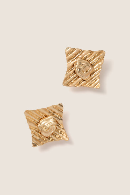 Brushed Brass Naydine Earrings