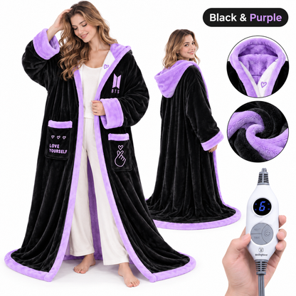🔥 Cozy Wearable Heated Blanket with Foot Pocket | Sherpa-Lined Comfort & Auto Shut-Off 🔥