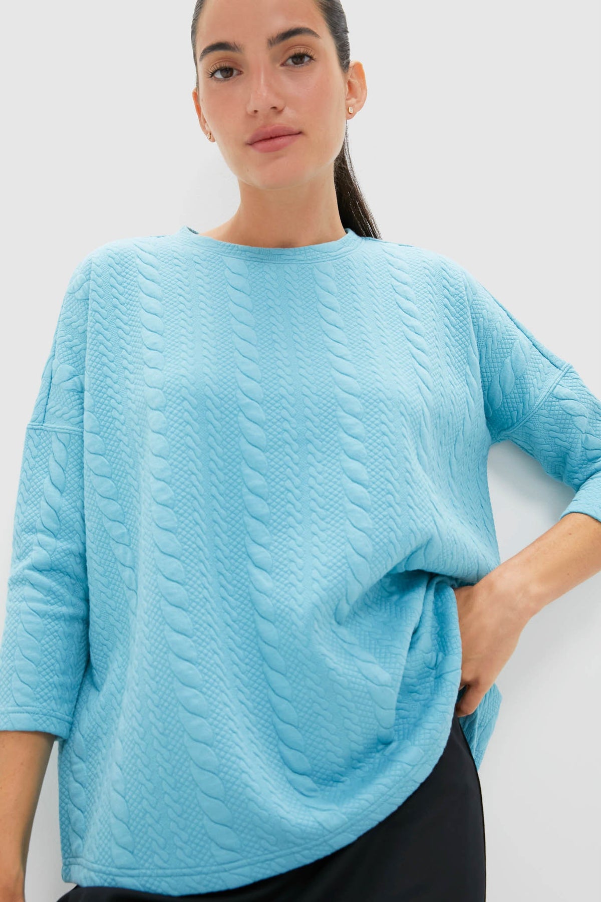 Bright Blue Cable Ally Swing Sweatshirt