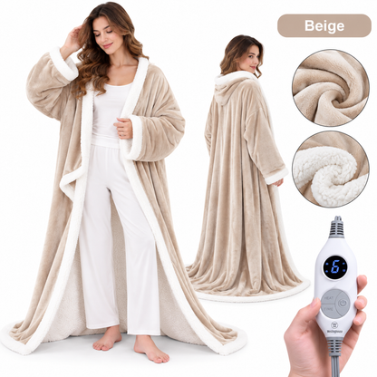 🔥 Cozy Wearable Heated Blanket with Foot Pocket | Sherpa-Lined Comfort & Auto Shut-Off 🔥