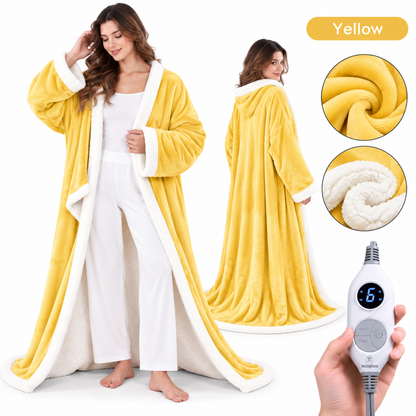 🔥 Cozy Wearable Heated Blanket with Foot Pocket | Sherpa-Lined Comfort & Auto Shut-Off 🔥