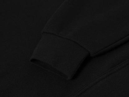 520 GSM BOXY CROPPED FIT 'BLACK' HOODIE