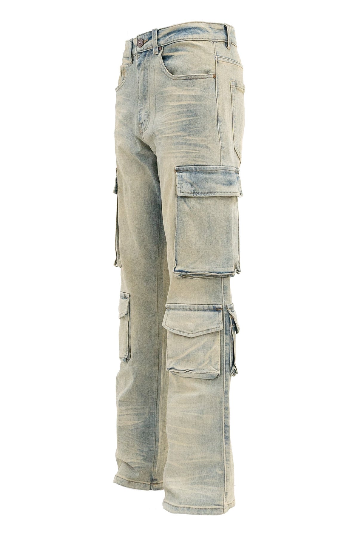 Men's Relaxed Fit Washed Utility Cargo Pants