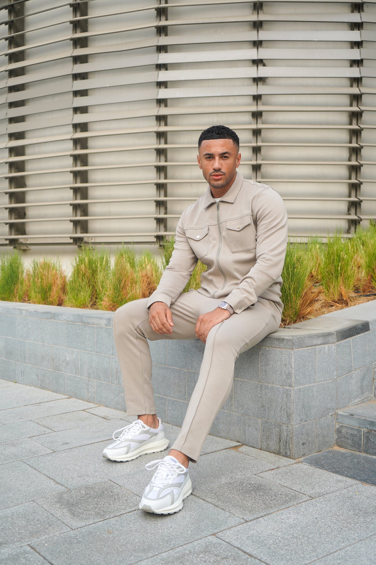 Capo Interlock Jacket - Oatmeal
