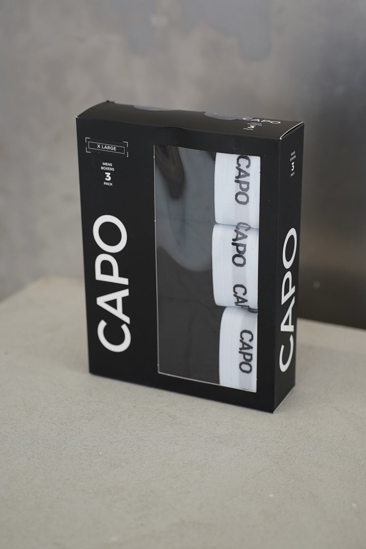 Capo Essential 3 Pack Boxer Shorts - Black