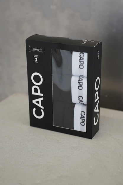 Capo Essential 3 Pack Boxer Shorts - Black