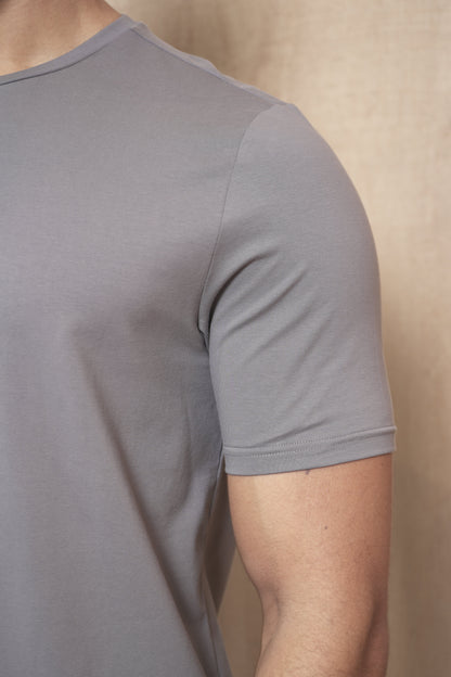 Capo Crew Neck Every Day Cotton T-Shirt - Slate Grey