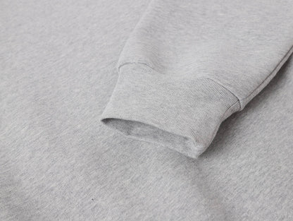 630 GSM BOXY CROPPED FIT 'FLOWER GRAY' HOODIE