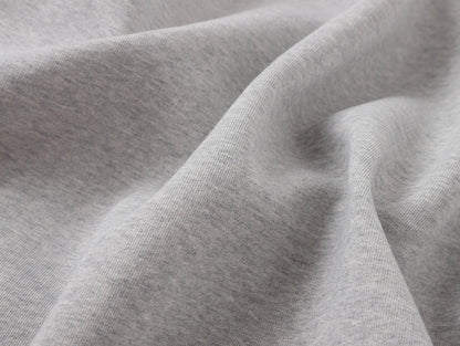 630 GSM BOXY CROPPED FIT 'FLOWER GRAY' HOODIE