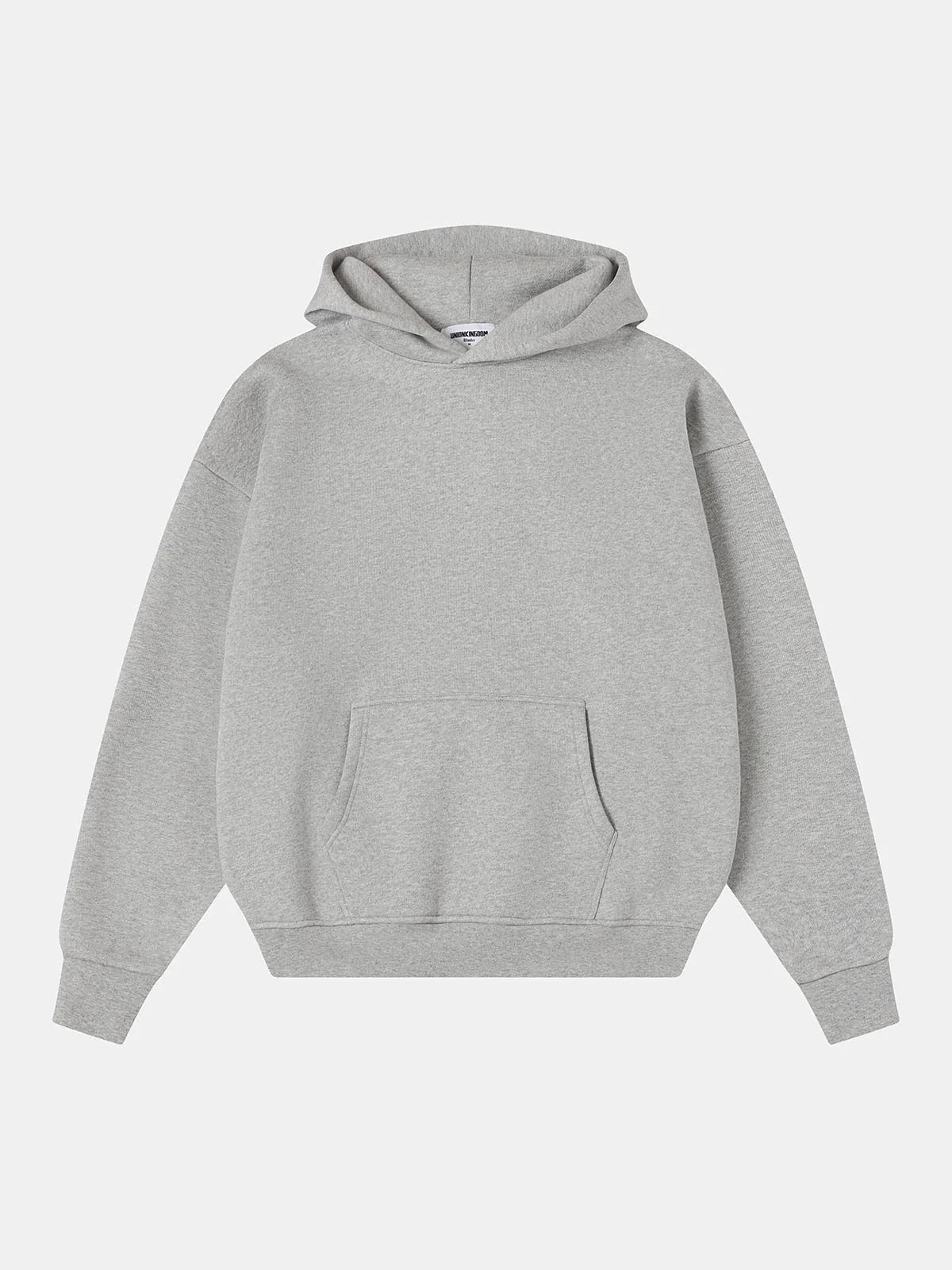 520 GSM BOXY CROPPED FIT 'FLOWER GRAY' HOODIE
