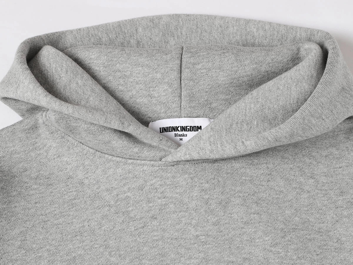520 GSM BOXY CROPPED FIT 'FLOWER GRAY' HOODIE