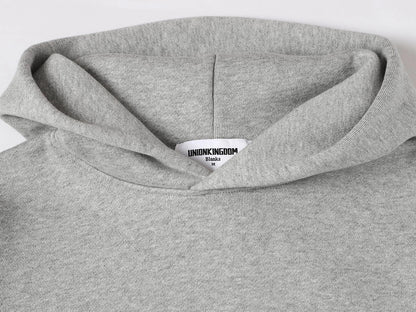 520 GSM BOXY CROPPED FIT 'FLOWER GRAY' HOODIE
