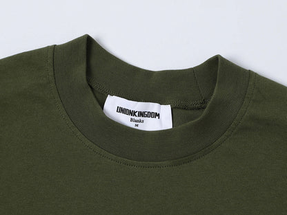 240 GSM BOXY CROPPED FIT 'OLIVE' T-SHIRT