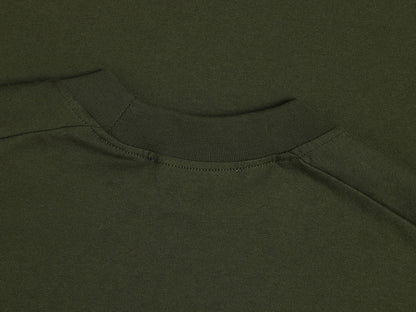 240 GSM BOXY CROPPED FIT 'OLIVE' T-SHIRT