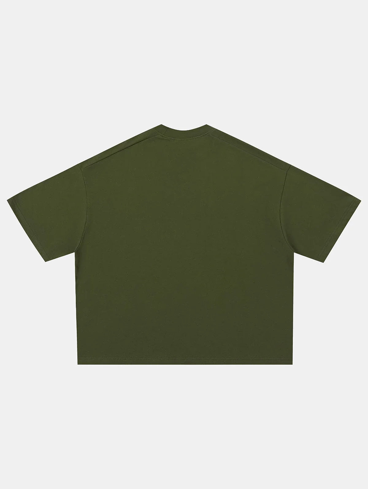 240 GSM BOXY CROPPED FIT 'OLIVE' T-SHIRT