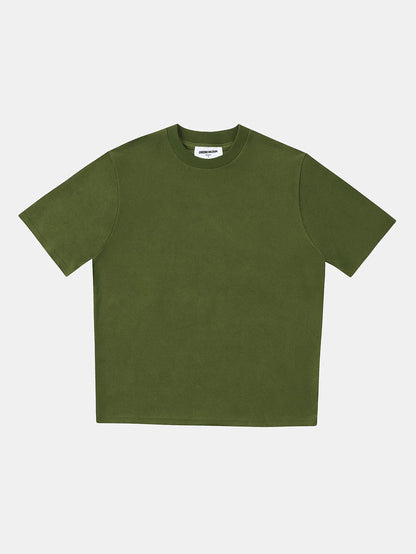 350 GSM NORMAL FIT 'MOSS GREEN' T-SHIRT