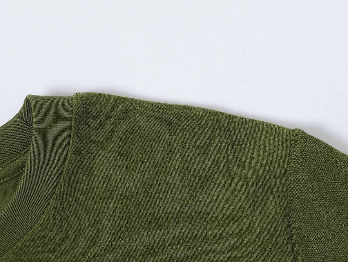 350 GSM NORMAL FIT 'MOSS GREEN' T-SHIRT