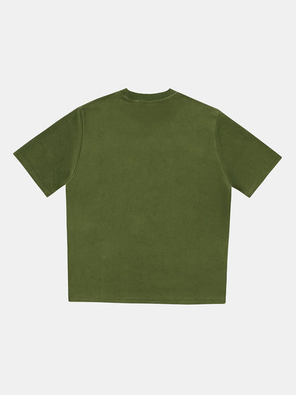 350 GSM NORMAL FIT 'MOSS GREEN' T-SHIRT