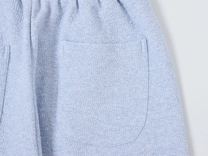 380 GSM COZY BAGGY BUBBLE 'LIGHT BLUE' STRAIGHT PANTS