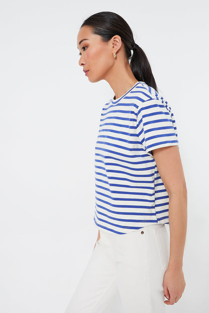 Blue Stripe Parker Classic Tee