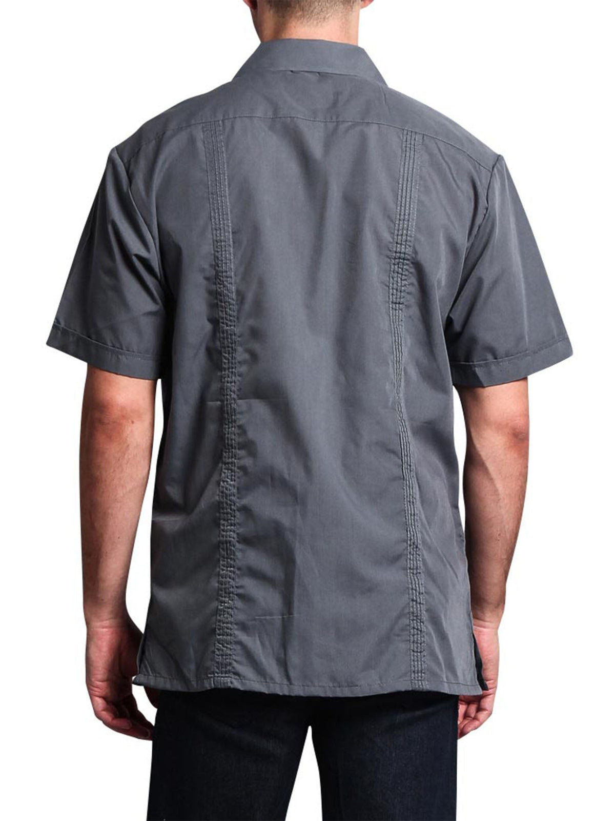 Guayabera Embroidered Pleated Cuban Shirt