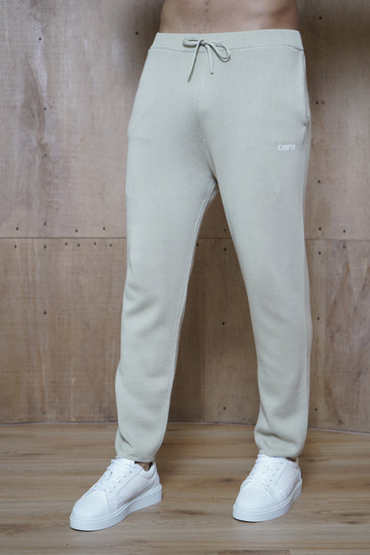 Capo Knitted Joggers - Stone