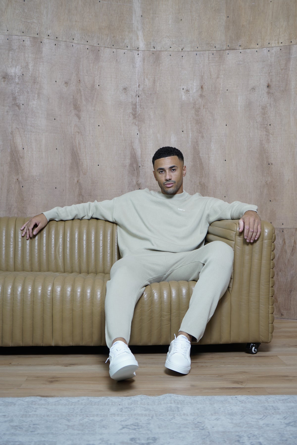 Capo Knitted Joggers - Stone