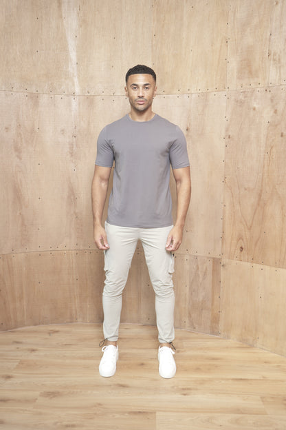 Capo Crew Neck Every Day Cotton T-Shirt - Slate Grey