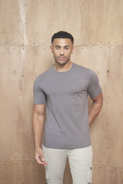 Capo Crew Neck Every Day Cotton T-Shirt - Slate Grey