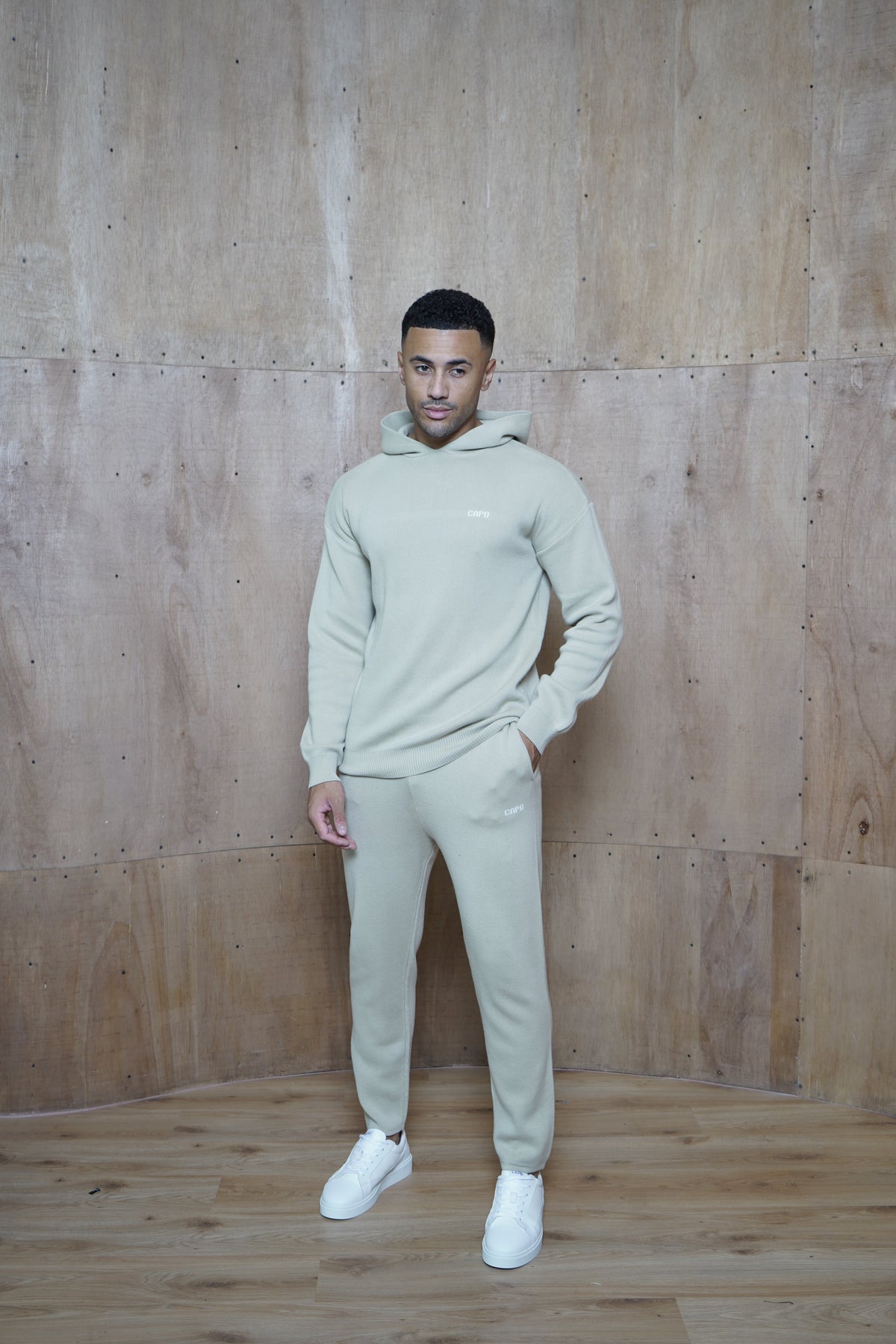 Capo Knitted Joggers - Stone