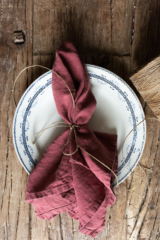 Bordeaux Linen Napkins Set Of 4
