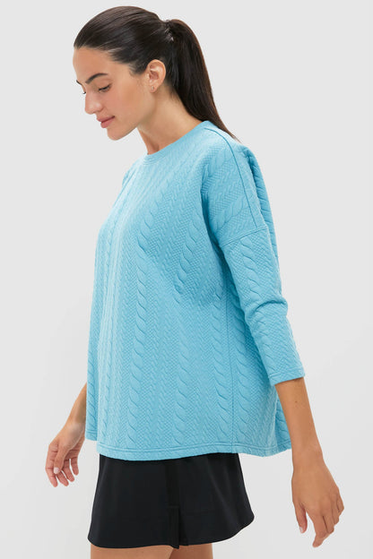 Bright Blue Cable Ally Swing Sweatshirt