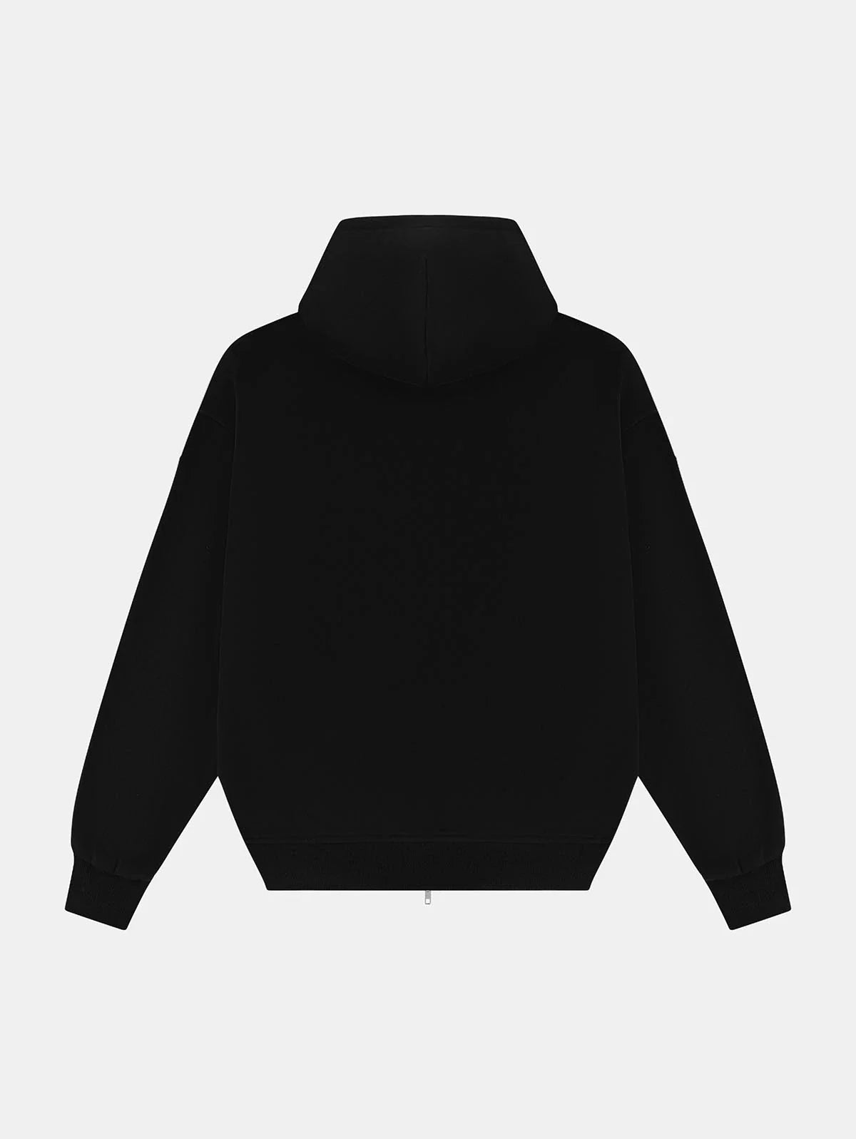 360 GSM CROPPED FIT 'BLACK' ZIP-UP HOODIE