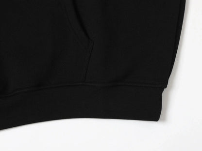 520 GSM BOXY CROPPED FIT 'BLACK' HOODIE