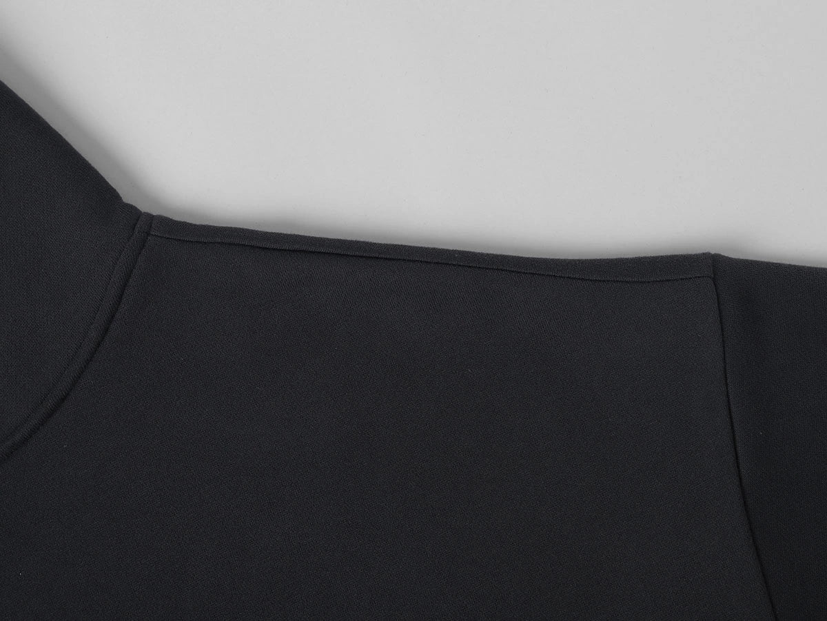360 GSM CROPPED FIT 'DARK GRAY' ZIP-UP HOODIE