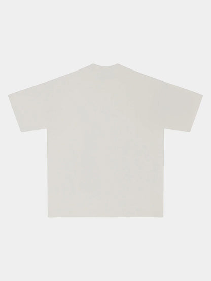 320 GSM LOOSE FIT 'SILVER WHITE' T-SHIRT