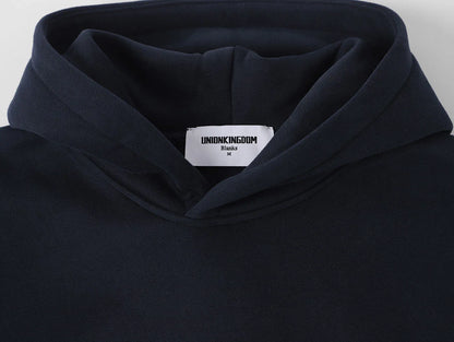 360 GSM CROPPED FIT 'NAVY BLUE' HOODIE