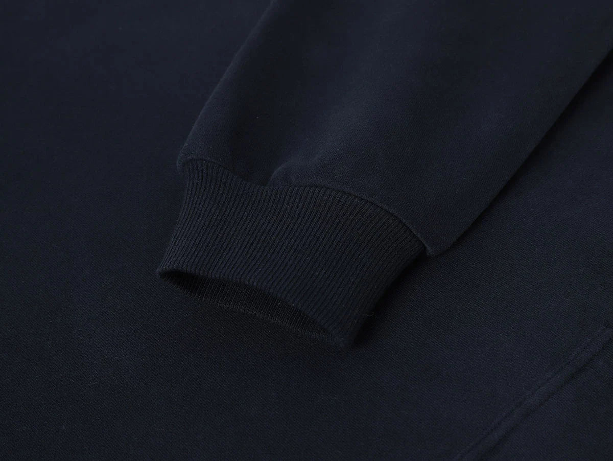 360 GSM CROPPED FIT 'NAVY BLUE' HOODIE