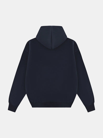 360 GSM CROPPED FIT 'NAVY BLUE' HOODIE